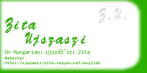 zita ujszaszi business card